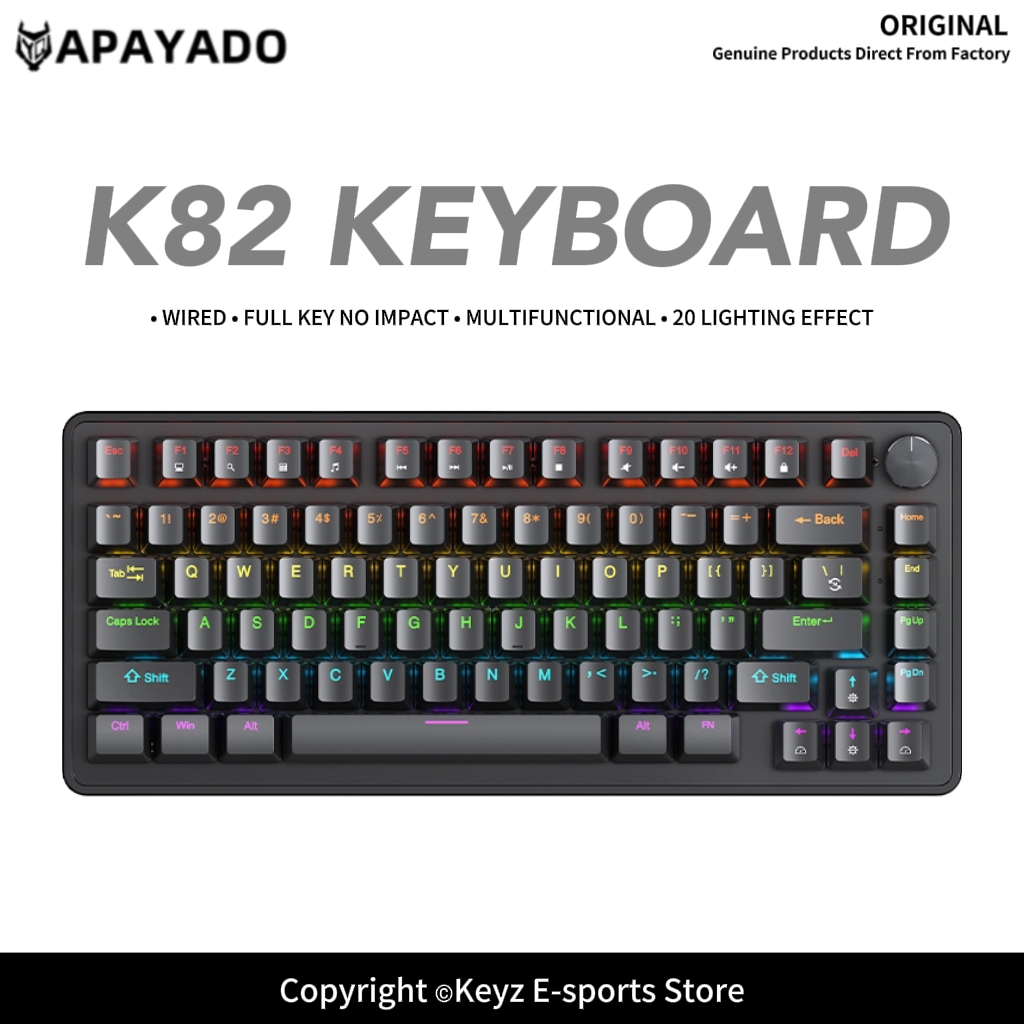 K82 75% Portable Wired Mechani - Keyboard Gaming Blue Switch review and price