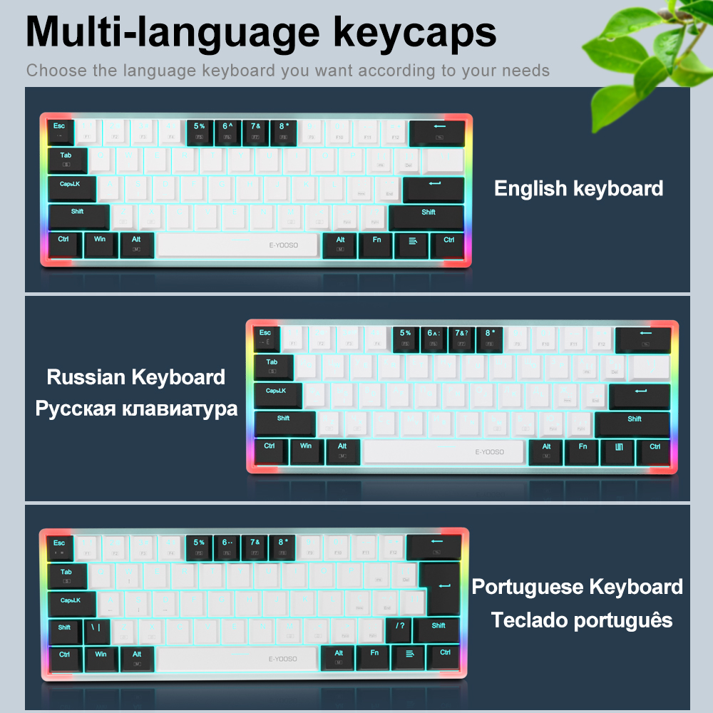 E-YOOSO Z11T USB 60% Mini Mech - Keyboard Gaming Blue Switch review and price