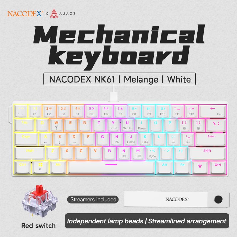 AJAZZ NK61 Wired Mechanical Ga - Keyboard Gaming Blue Switch review and price