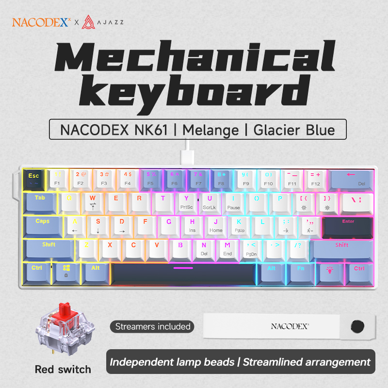 AJAZZ NK61 Wired Mechanical Ga - Keyboard Gaming Blue Switch review and price